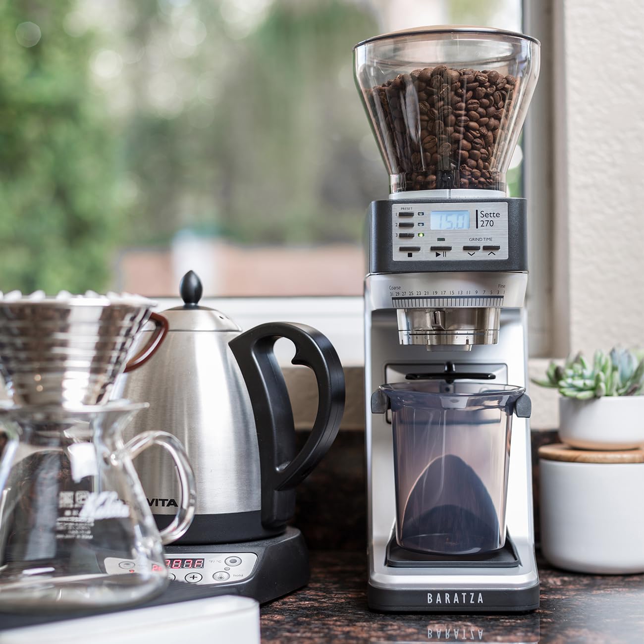 Baratza Sette 270 Espresso Grinder – 270 Settings, Grind-by-Weight, High-Speed Conical Burr